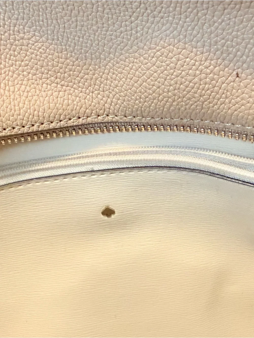kate spade tan leather tote with pink dust bag and floral card